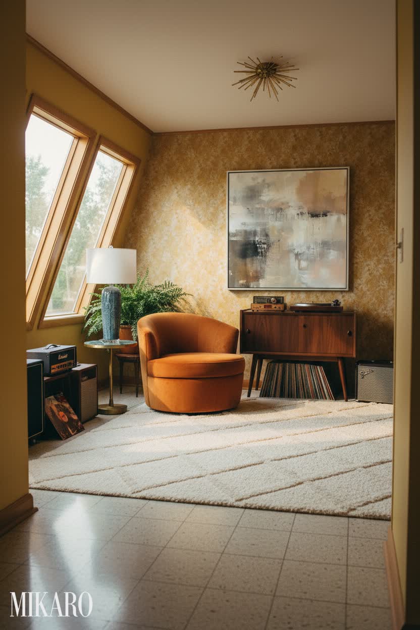 Retro: Groovy Music Room Vibes with Vintage Charm