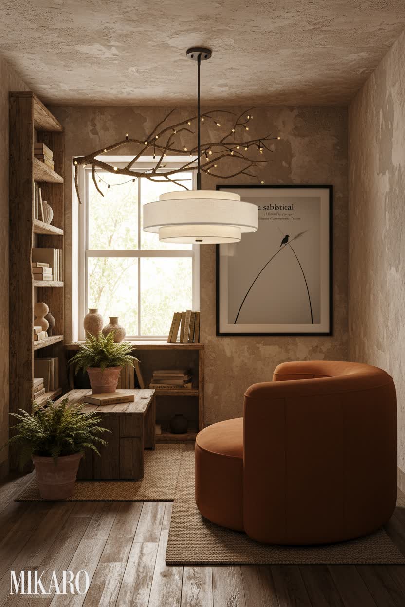 Rustic Charm: A Sunroom Oasis in a Dorm Room