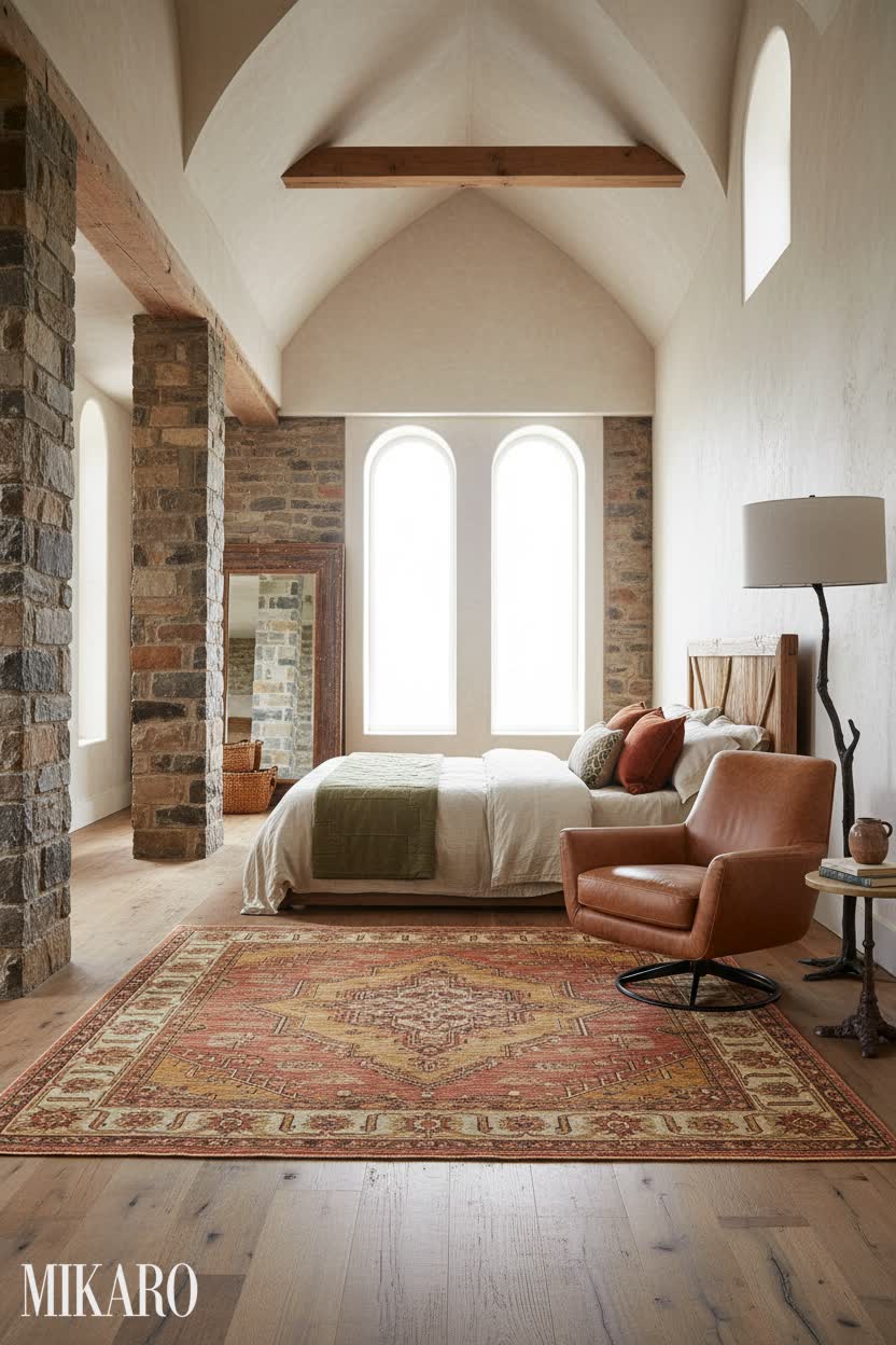 Rustic: Cozy Bedroom Retreat in a Converted Rural Home