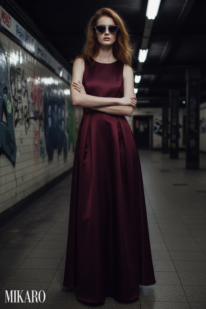 Subway Elegance: A Gritty Glamour Shot
