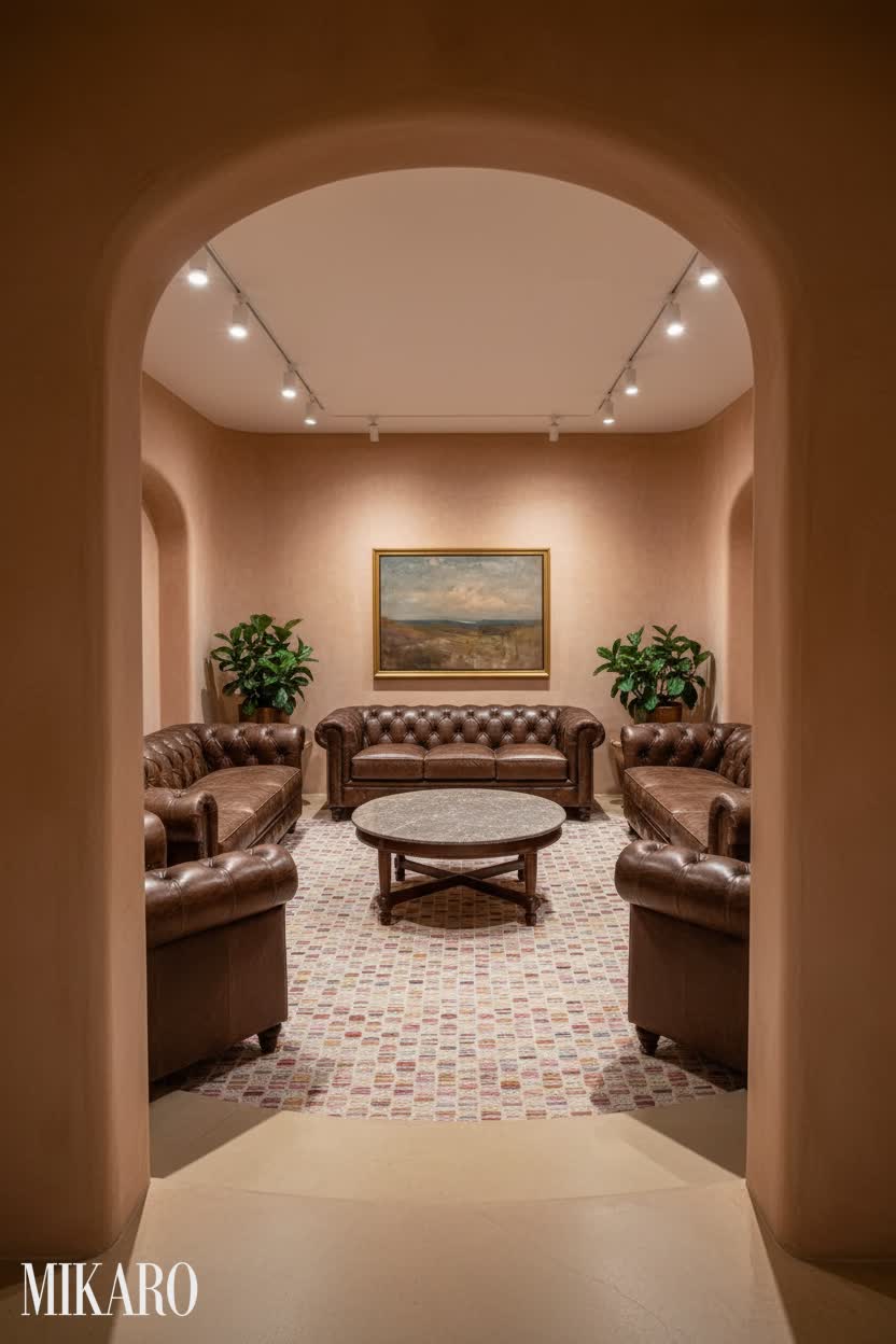 Traditional Conversation Pit: Classic Comfort in an Organic Setting