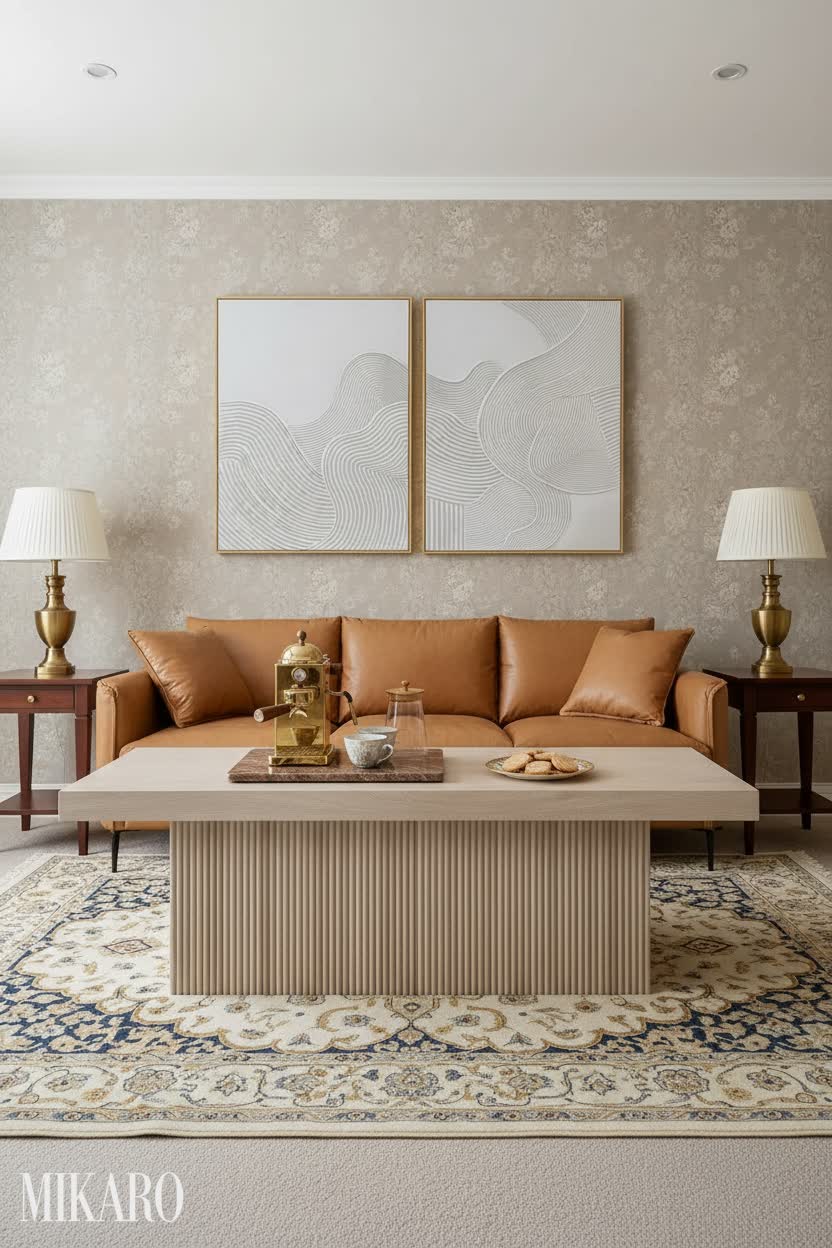 Traditional: Elegant Coffee Station in a Refined Living Room