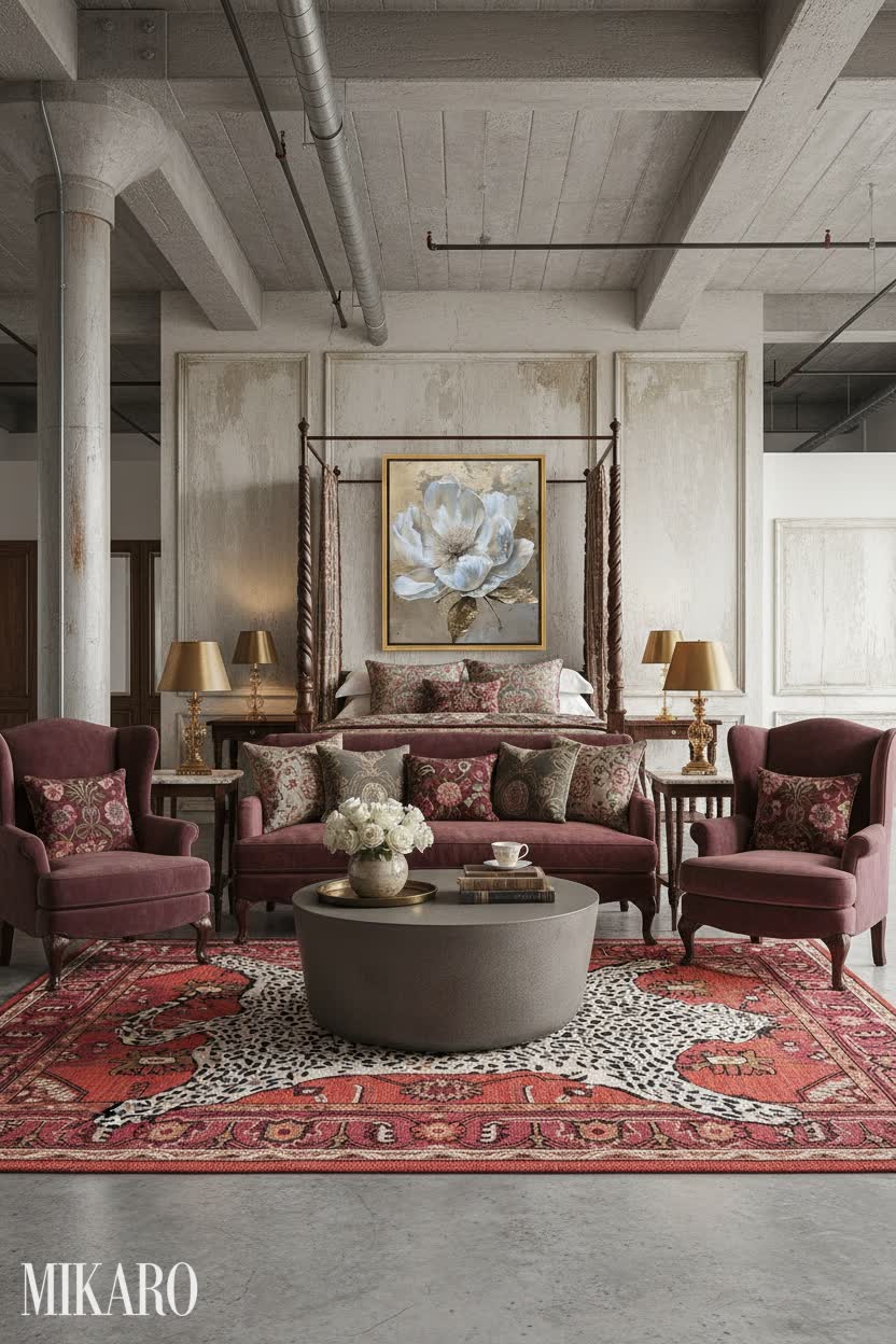 Traditional Guest Room: Loft Oasis with Opulent Details