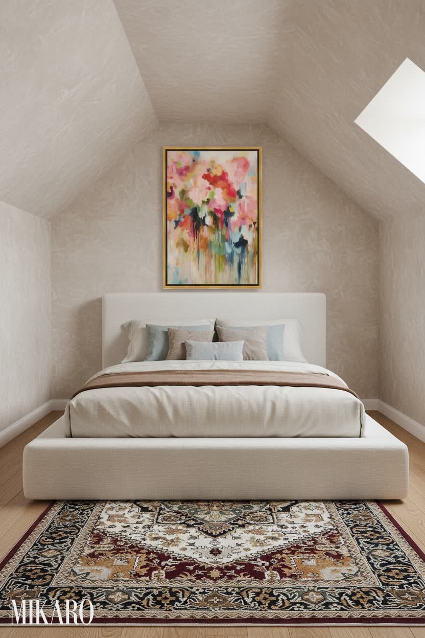 Transitional: Attic Bedroom Retreat with Clay Plaster Walls