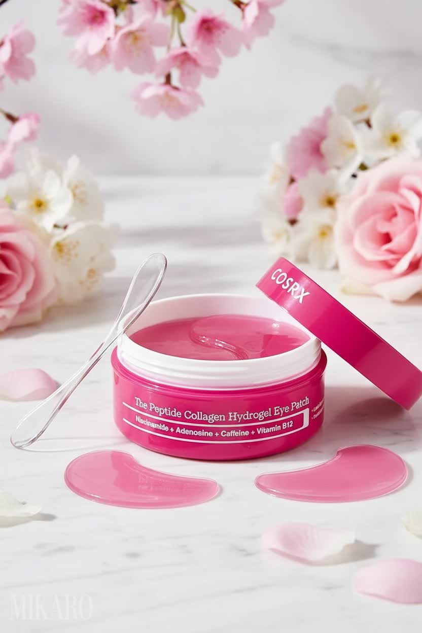 Unlock Brighter Eyes: COSRX Pink Peptides Hydrogel Eye Patches