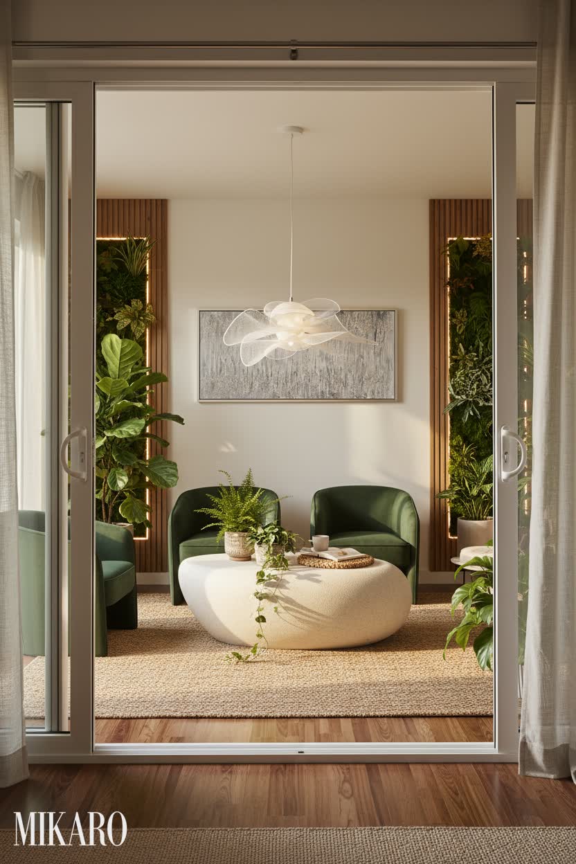 Urban Jungle: A Serene Breakfast Nook Oasis in Your Living Area