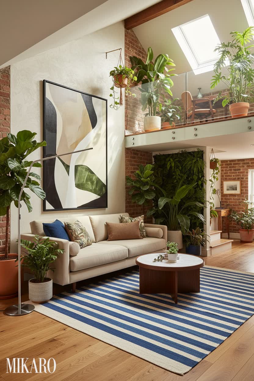Urban Jungle: Attic Oasis with Modern Flair