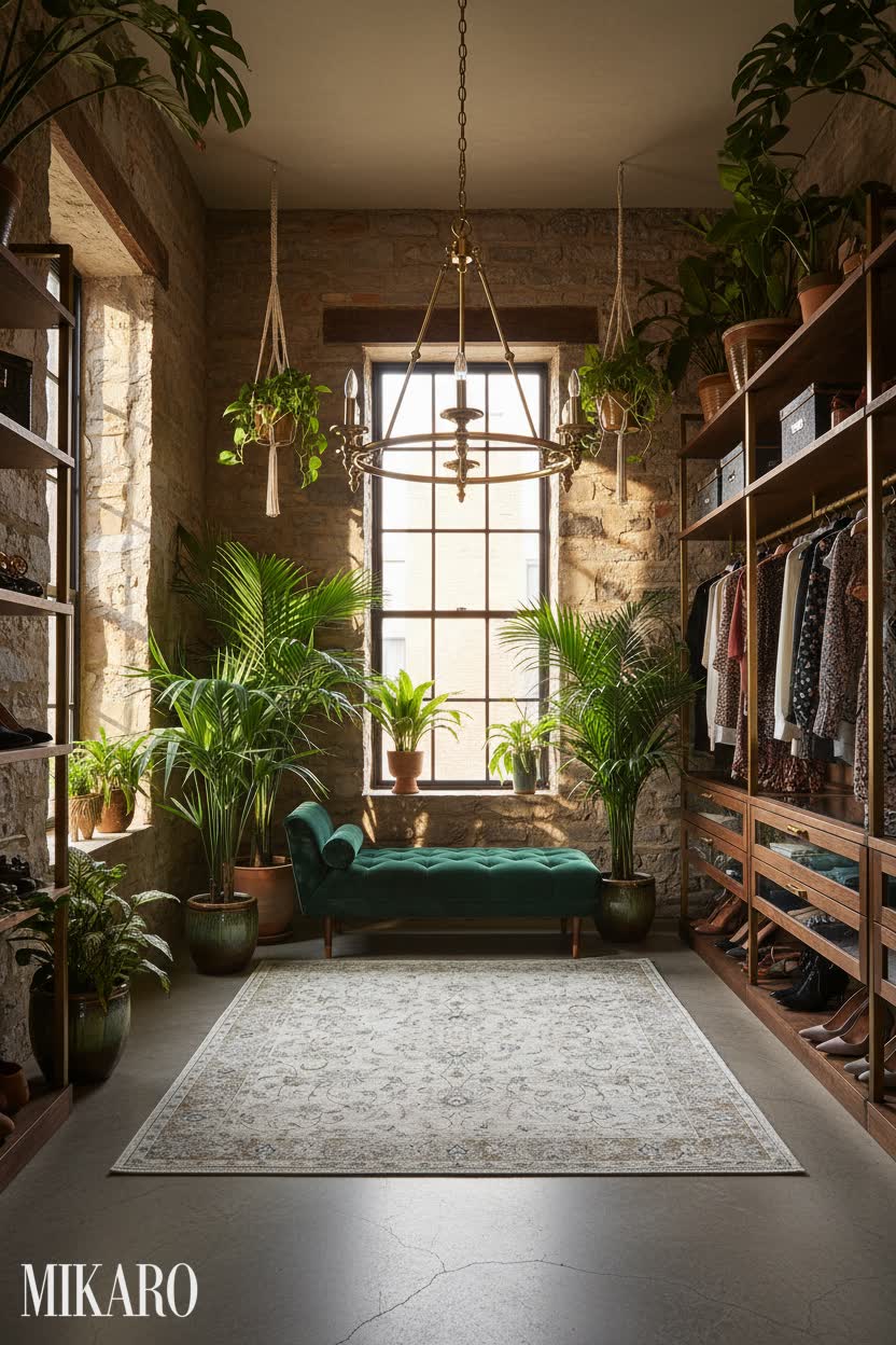 Urban Jungle: Enchanting Walk-in Closet Oasis