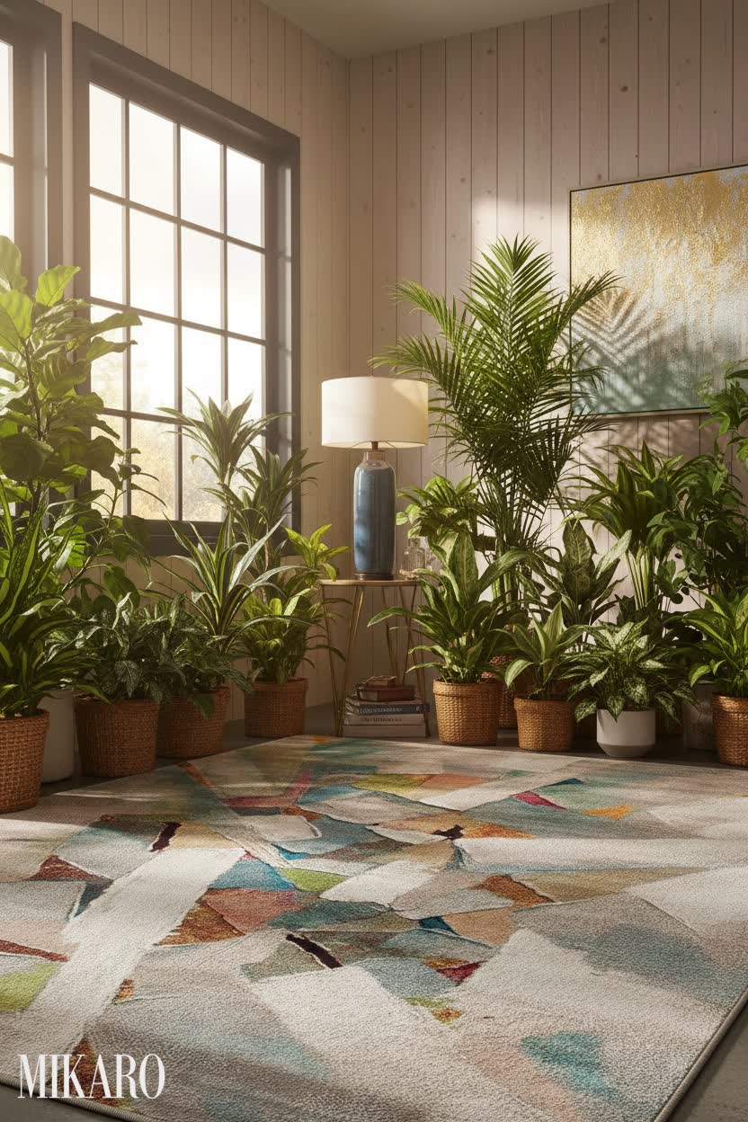 Urban Jungle: Lush Atelier Oasis with Artistic Flair