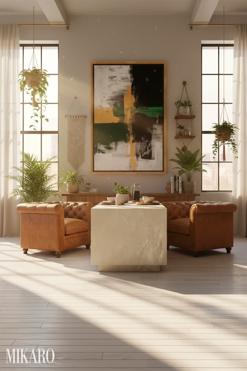 Urban Jungle: Luxurious Breakfast Bar Retreat