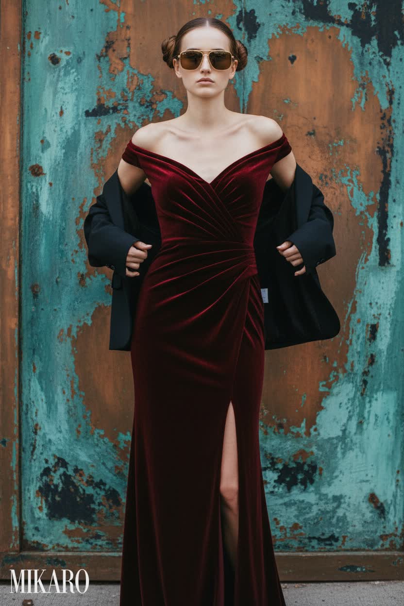 Velvet Glamour in Burgundy