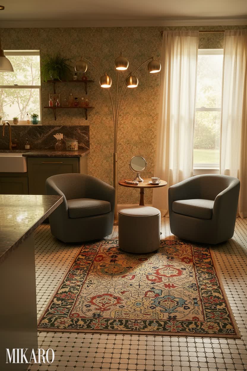 Vintage: Cozy Kitchen Vanity Nook with a Touch of Glamour
