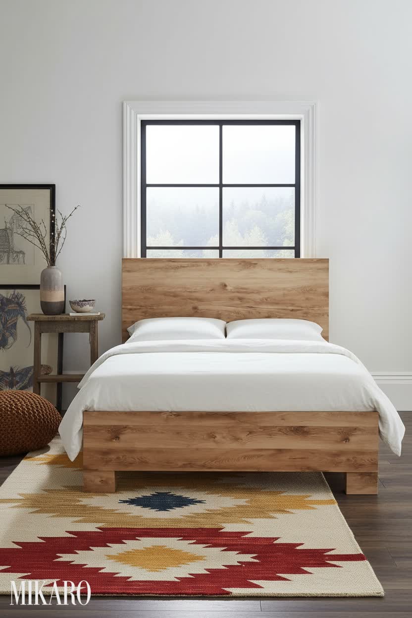 Wabi-Sabi Bedroom Retreat: Natural Wood, Cozy Textures & Serene Comfort