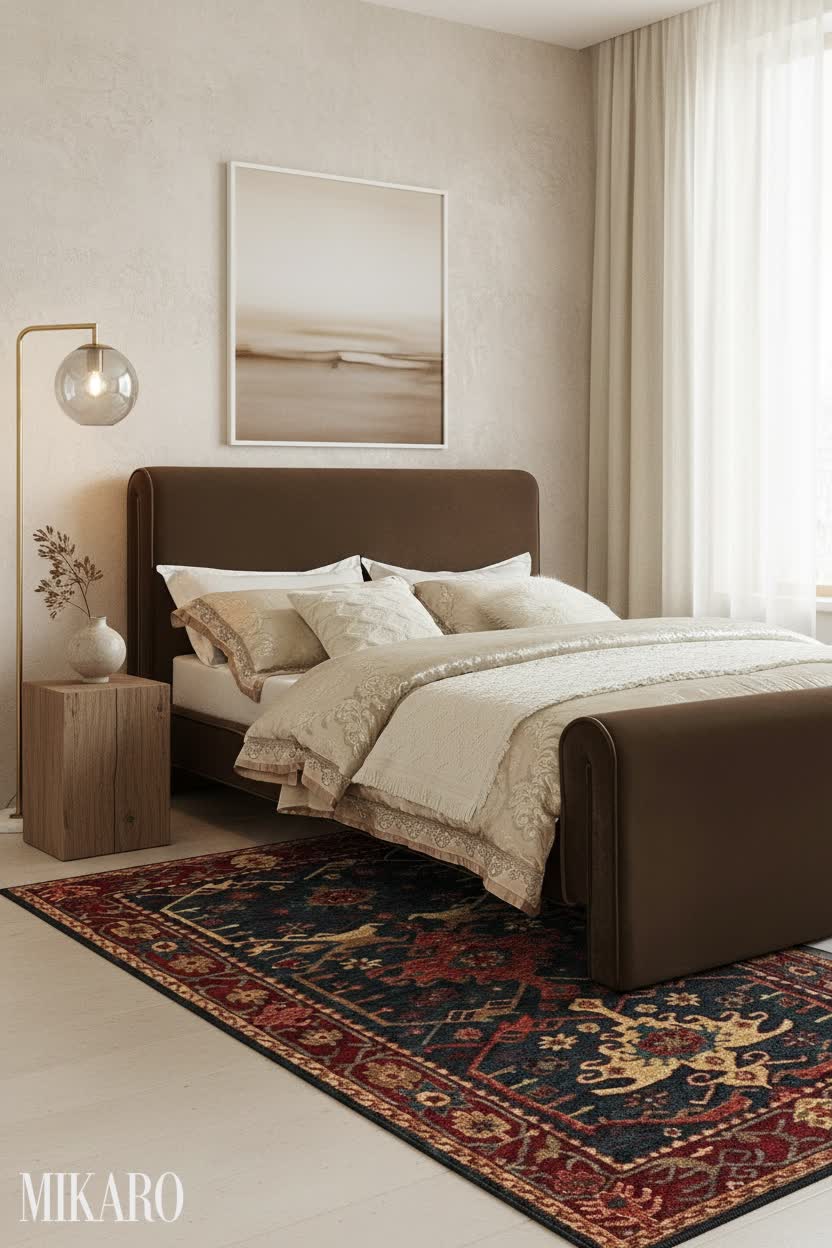 Wabi-Sabi Bedroom: Velvet & Wool Textures