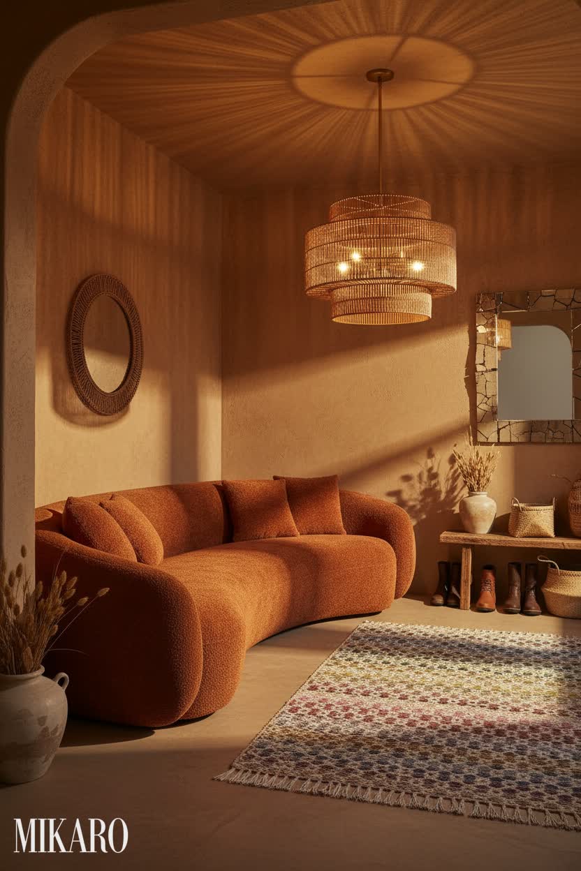 Wabi-Sabi Retreat: Organic Boot Room with Golden Hour Glow