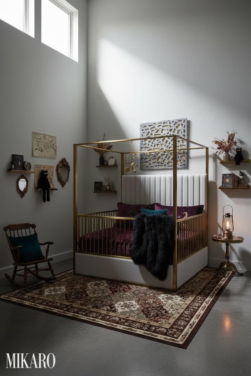 Whimsigoth: Enchanting Nursery Design with Dramatic Lighting